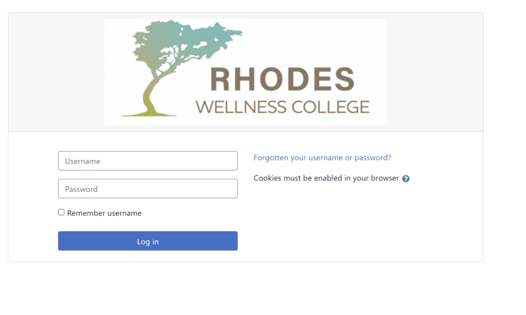 Online Learning Login Page OnlineLearning | Rhodes Wellness College